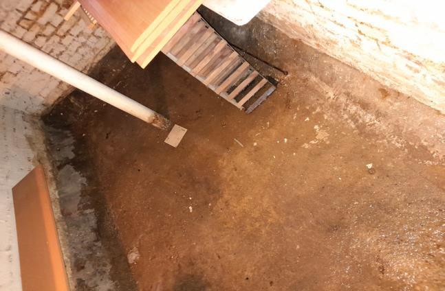 contaminated water leaked inside basement