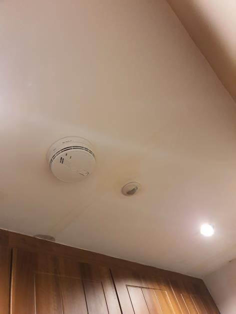 Water stains on ceiling in residential property